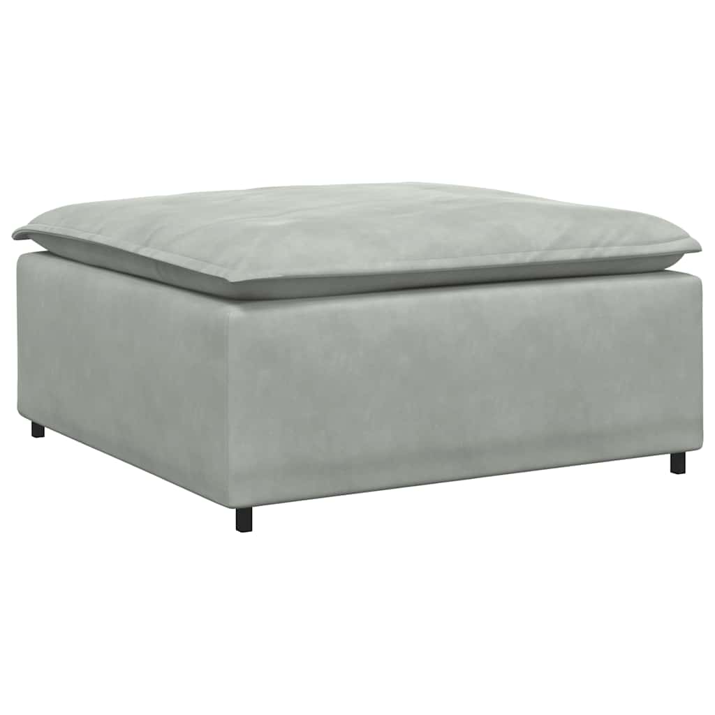 Modular Sofa Ottoman Module Light Gray 100x100x48 cm