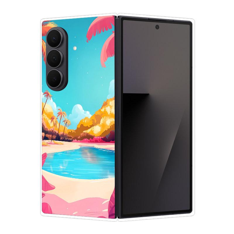 For Samsung Galaxy Z Fold 7 Pink Diamond Butterfly Transparent Soft Shell For Samsung Z Fold 7 5G Exquisite Popular Coque Case