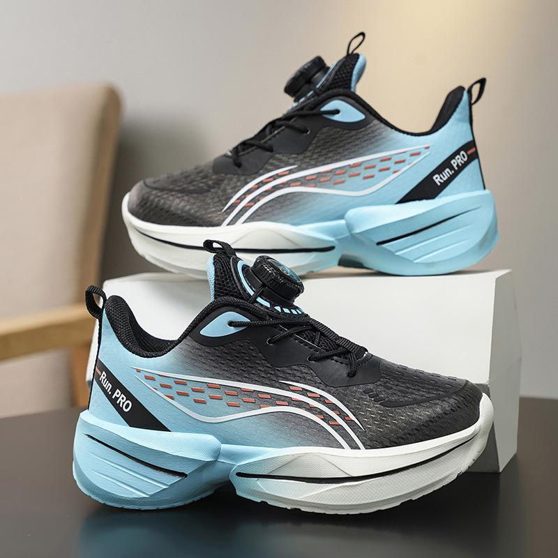 Заводские детские легкие кроссовки для бега удобные и дышащие весенне-осенние вращающаяся пряжка нескользящие уличные мужские и женские спортивные