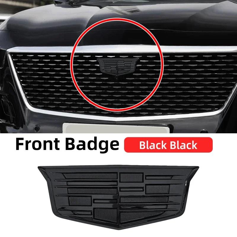AABHT1 1PCS ABS for Cadillac Logo CT4 CT5 CT6 XT4 XT5 XT6 ATS XTS Car Front Center Grille Emblem Rear Trunk Badge Sticker Accessories
