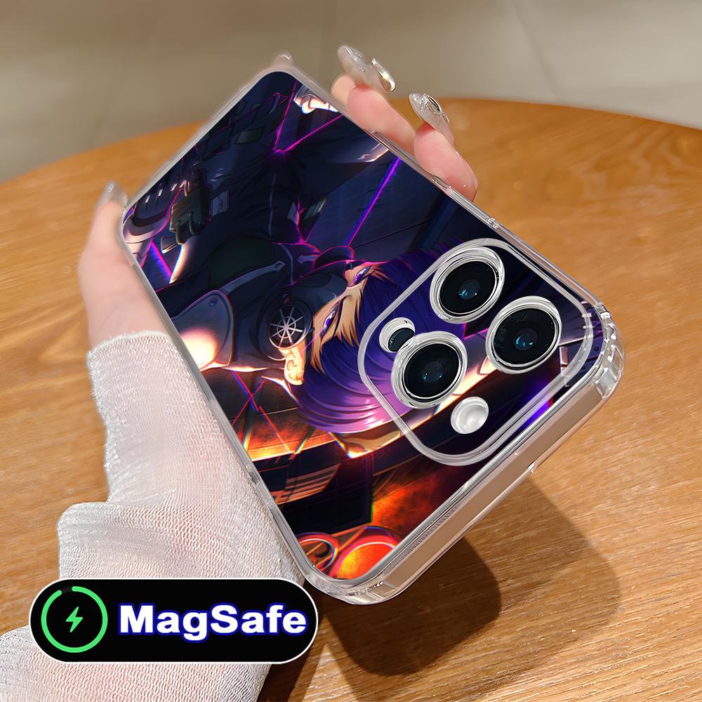 Чехол для телефона Kaiju No.8 Хосина Сосиро для iPhone 17 16 15 14 13 12 11 Air Pro Max Plus Mini Magsafe Прозрачный Цветной Чехол Роскошный