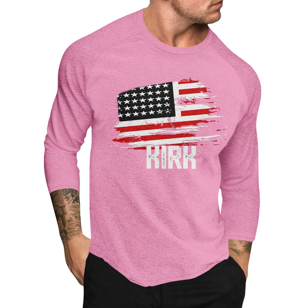 Casual Printed Raglan Sleeve Men's Long Sleeve Top