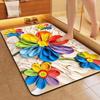 Three-dimensional Flower Floor Mat Bathroom Diatomaceous Mud Non-slip and Dirty Quick Drying Floor Mat Household Suction Carpet