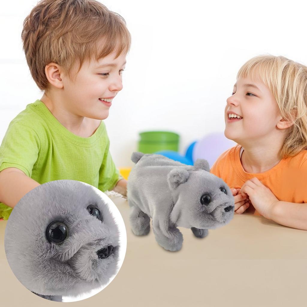 Children's Toys Plush Electric Toys Cute Bear And Leaf Can Walk And Bark