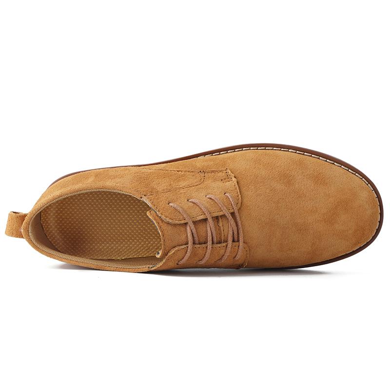 Классические замшевые оксфорды больших размеров для мужчин, удобная повседневная обувь на плоской подошве, мокасины, мужская обувь