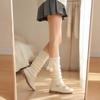 Ruffled Edges Slouchy Leg Warmers Knitted Leg Sleeves New Boot Cuffs  Autumn Winter Wear