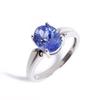 Простой дизайн Настоящий драгоценный камень Натуральное включение качество синий танзанит Кольцо серебро 925 ювелирные изделия для женщин и девочек подарок на день рождения