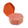 Invisible Braces Retainer Cleaner Box with Strainer Basket Travel Denture Bath Cleaning Box Mouth Guard Storage Case