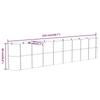 Raised Garden Bed Powder Coated Steel 332 x 40 x 68 cm Green
