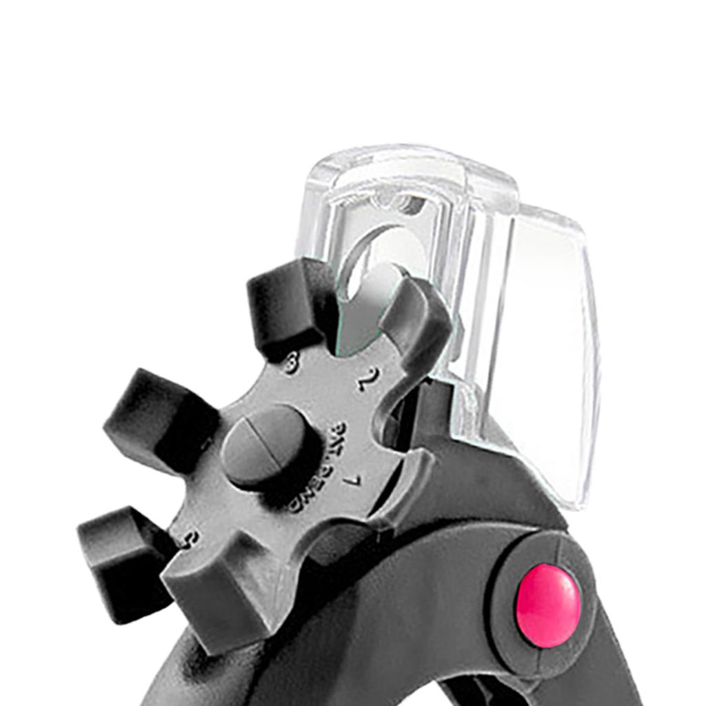 Adjustable Acrylic Nail Clippers with Sizer Professional Salon Stainless Steel Nail Tips Cutter Trimmer Black