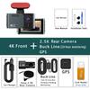Видеорегистратор 4K + 2.5K 3840*2160P Автомобильный DVR GPS WIFI Двойная камера Автомобильная камера С супер ночным видением G-сенсор 24-часовой мониторинг парковки