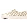 Authentic Canvas Checkerboard Low Top Skate Shoes Unisex Sneakers White Brown VN0A5HZS9FO