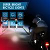 Набор из 2 USB-перезаряжаемых велосипедных фонарей, Супер яркий светодиодный передний фонарь и Красный задний фонарь, Предупреждающий фонарь для безопасной ночной езды на велосипеде