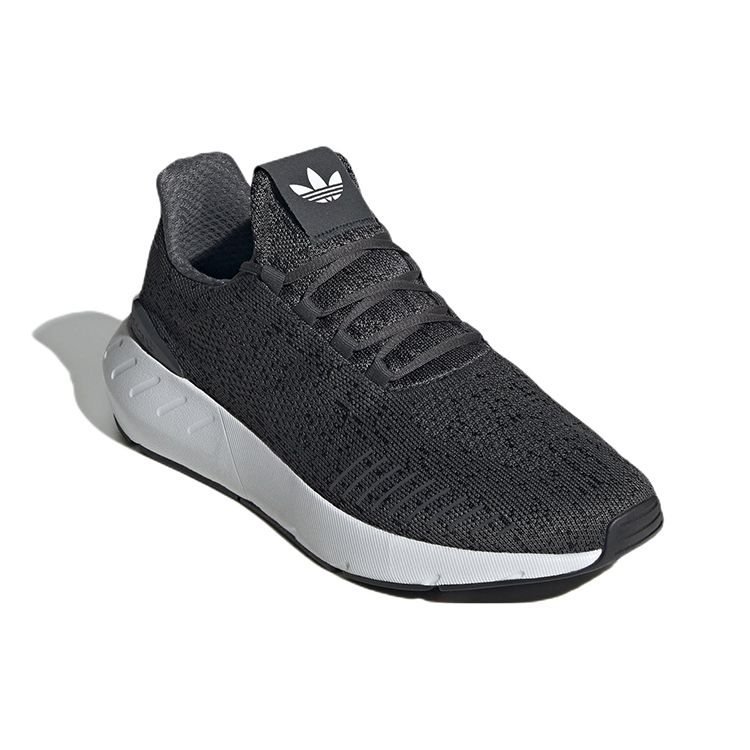 adidas Оригинальные Swift Run 22 Удобная спортивная ткань Прочные Дышащие Низкие Повседневные Кроссовки для бега Унисекс Черные GW6811