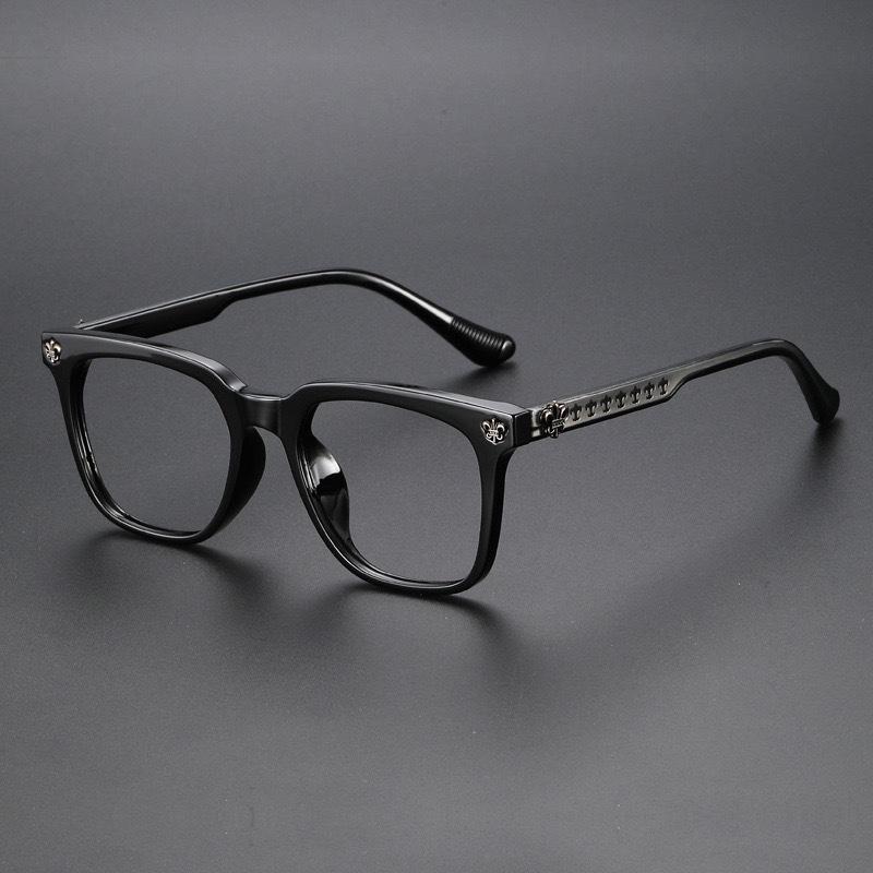 New versatile anti-blue flat glasses retro literary glasses frame men can match myopia glasses frame