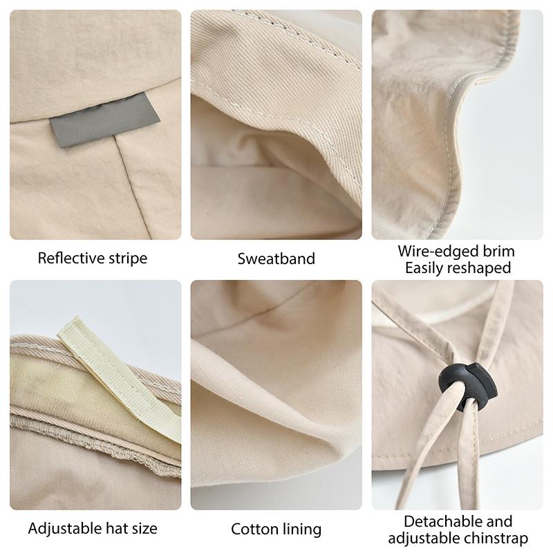Женская летняя солнцезащитная шляпа от УФ-лучей, водостойкая, легкая, дышащая кепка, складная, портативная для пеших прогулок на природе