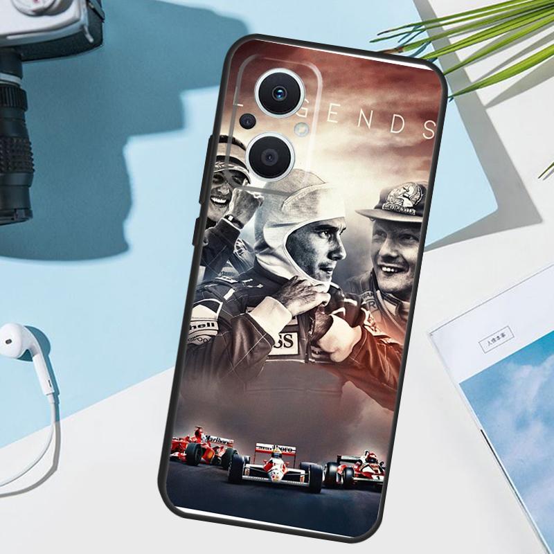 Чехол для телефона OPPO Reno 12F 12 13 11 F 8T 7 8 10 Pro OPPO Find X8 X6 Pro X3 X5 Lite с изображением Айртона Сенны F1