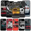 Роскошный Чехол Для Телефона Для iPhone 11 12 13 15 16 14 Pro Max X XR XS 7 8 Plus 2020 Черный Силиконовый Чехол Funda Япония JDM Спортивный Автомобиль
