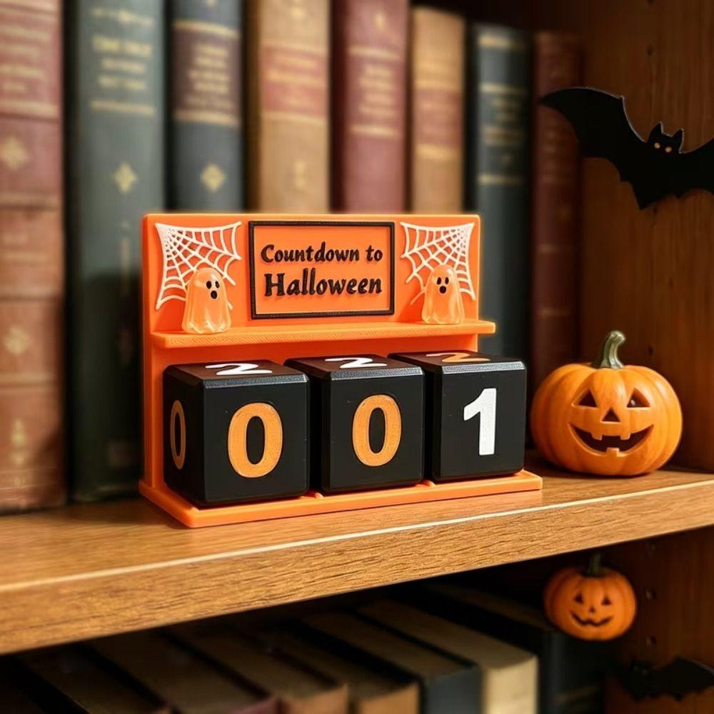 Ornament Halloween Theme Countdown Calendar PLA Holiday Decor Desktop Decoration Family