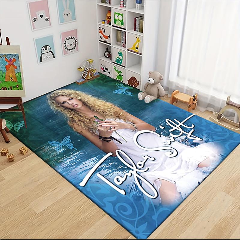 Taylor Swift'S Butterfly Artwork Carpet Rug Soft Washable Antislip Home Living Room Sofa Mats Personalized Christmas Rug