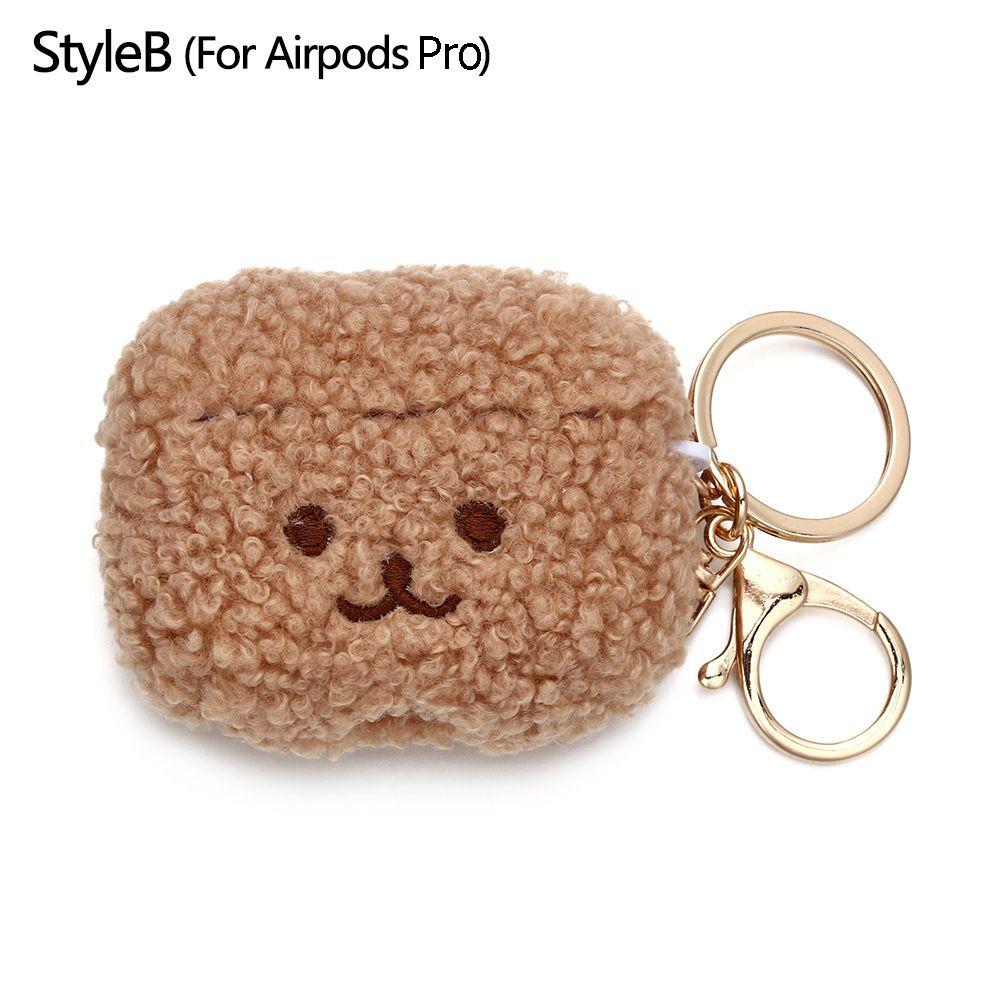 Fashion Silicone Cute Earphone Cover Fluffy Bear Earphone Case Headphones Fur Case Headphone Box