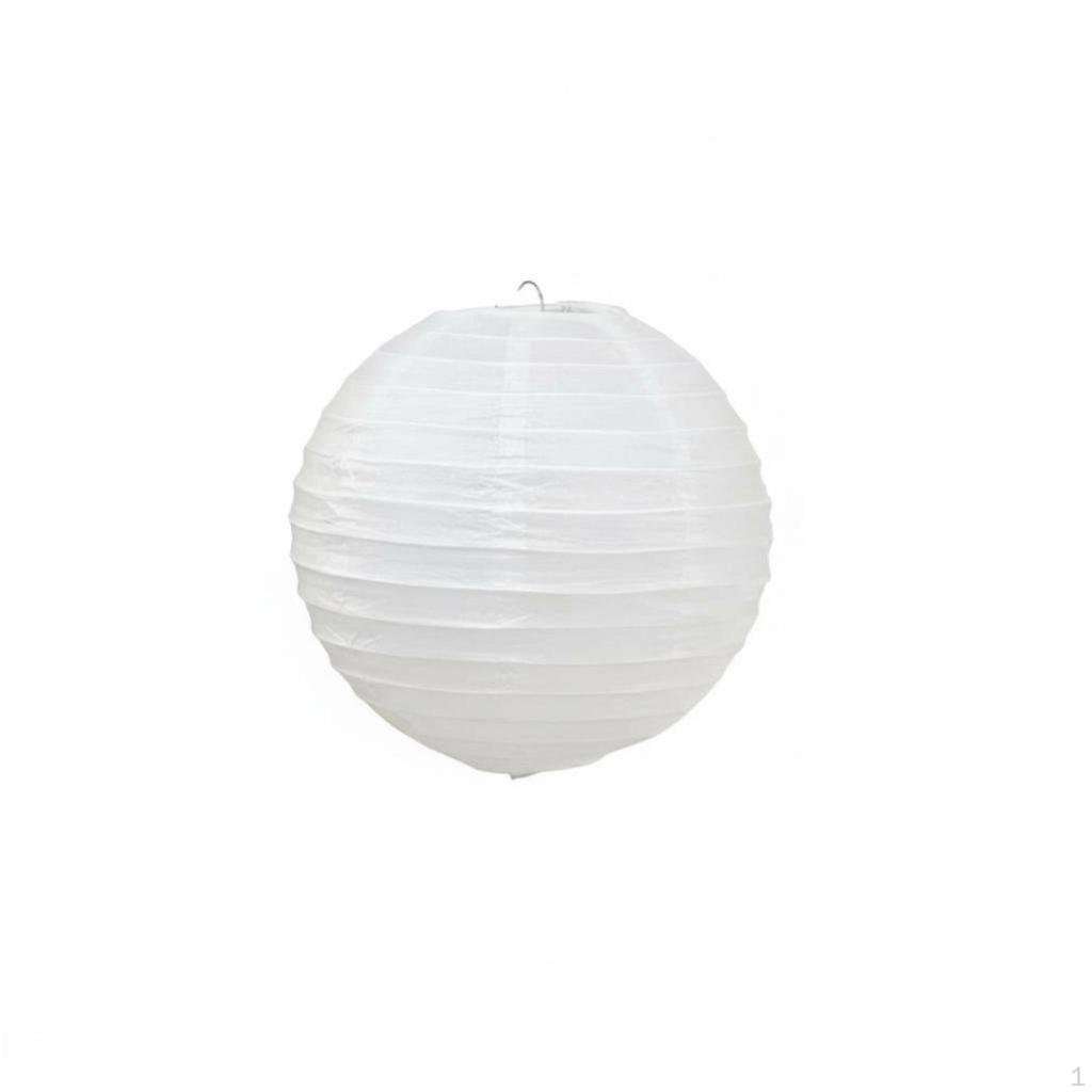 Round Paper Lantern Hanging Lampshade Handmade for Wedding Home Farm Inn 15cm White