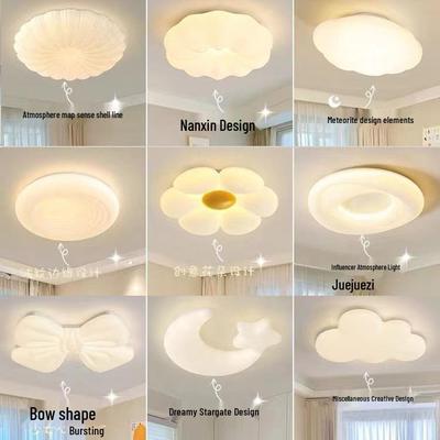 Теплый Романтичный Потолочный Светильник из Массива Дерева с Цветами для Детской или Главной Спальни