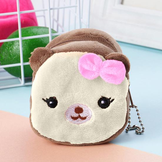 Cute Plush Panda Animal Small Coin Purse Zipper Money Wallet Kids Birthday Gift KTB