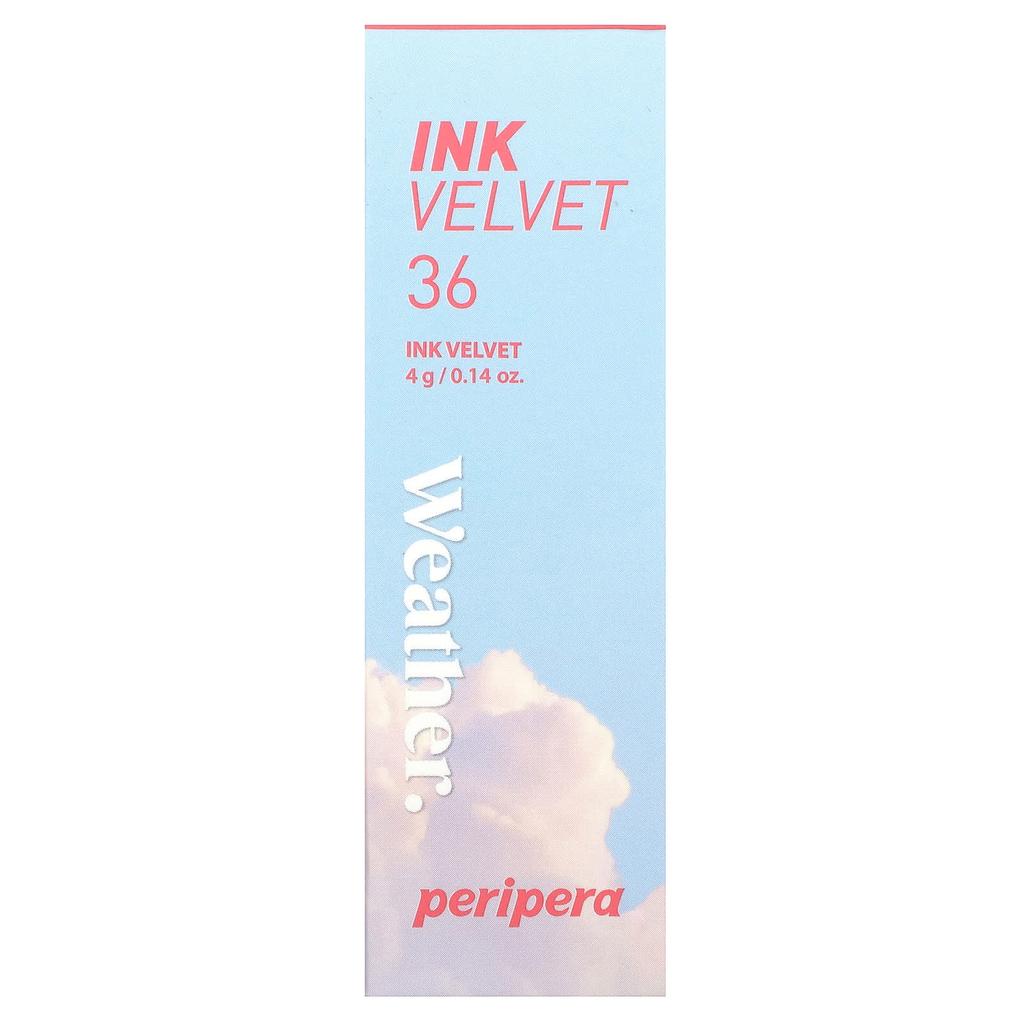 Ink Velvet Lip Tint, Weather, 36 Active Coral, 4G(0.14Oz)