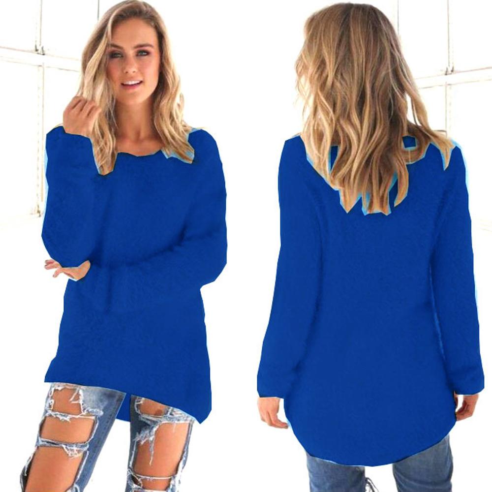 Большие размеры, новые осенние и зимние однотонные теплые пуловеры, женские вязаные свитера с длинными рукавами