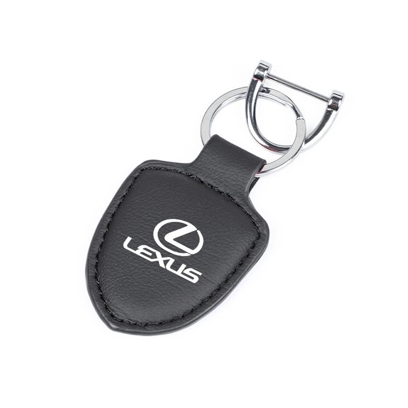 Car Keychain Shield Leather Keyring Car Motorcycle Keyring Holder For Lexus RX330 IS250 Ct200h ES300h RX350 IS300h NX300h RX400h