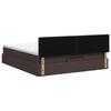 Ottoman Bed with Mattress Dark Brown 140 x 200 cm Fabric