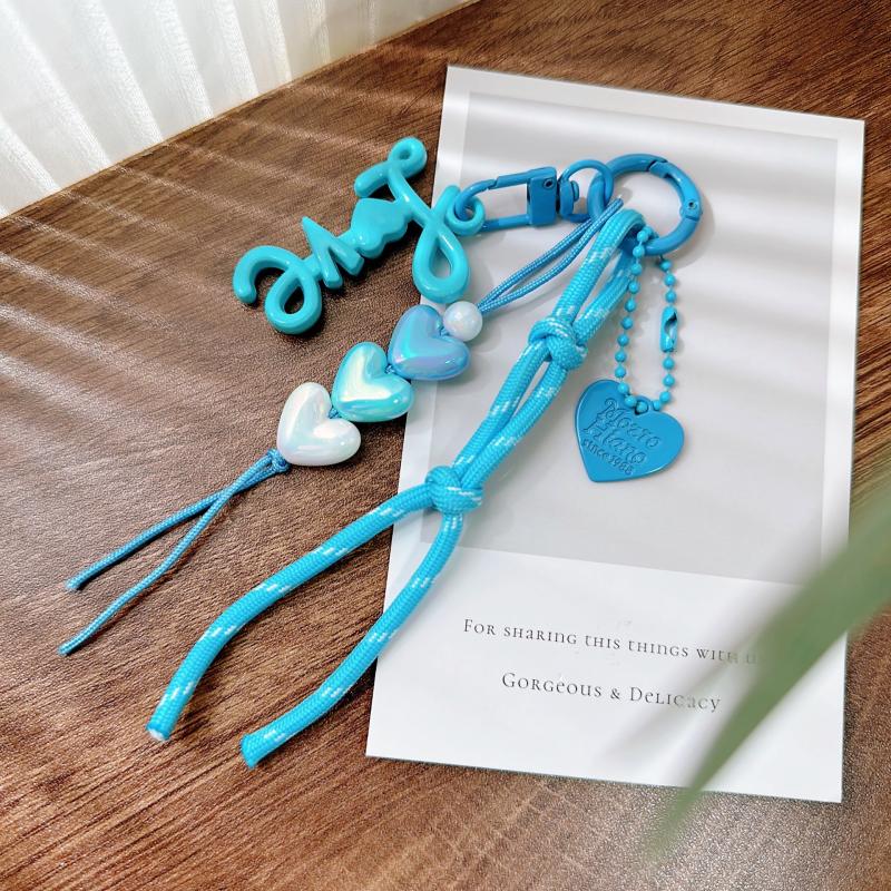 1 шт.   Веревка для плетения бисером в форме сердца, подвеска для мобильного телефона, универсальный шнурок для сумки, брелок для ключей, аксессуары, подарок