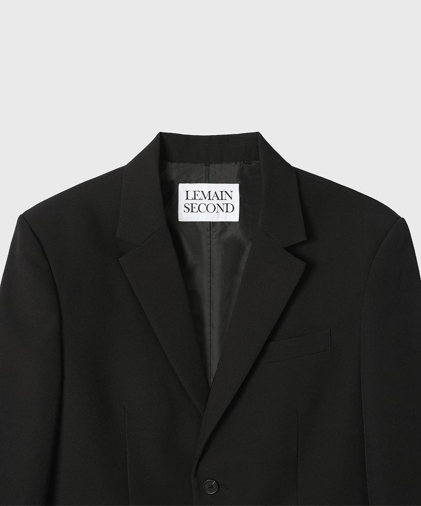 Однобортный блейзер Lemain Second Basic Oversized [Черный]