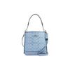 New Mollie Cow Leather With Textile Bucket Bag, Handbag, Shoulder Bag, Crossbody Bag Trumpets Women's Light Blue CH230-SVM6A