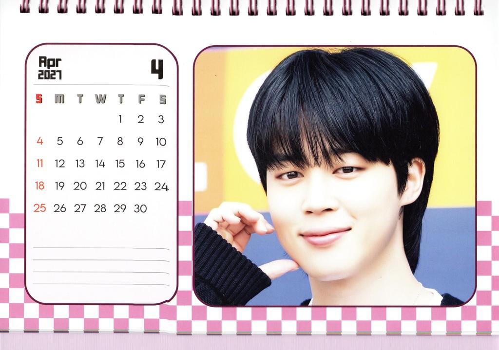 Набор наклеек для настольного календаря Чимина (Фотокнига) 2026-2027 (2 года) + К-ПОП