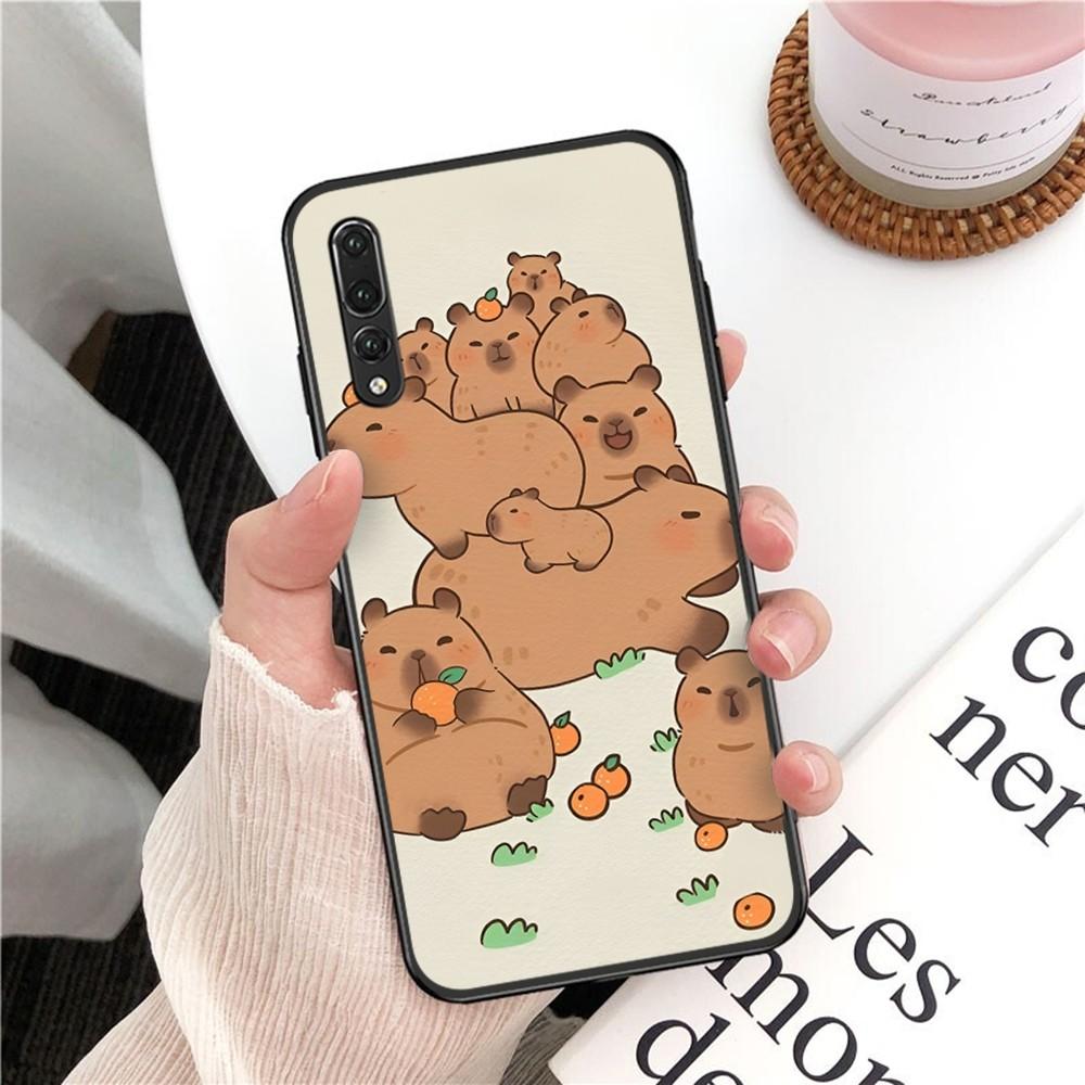 Cartoon Animal Capybara Phone Case For Huawei P 8 9 10 20 30 40 50 Pro Lite Psmart Honor 10 Lite 70 Mate 20lite