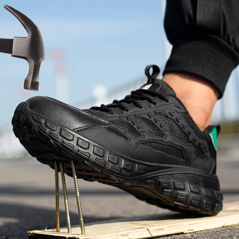 Мужская защитная обувь Женская рабочая обувь Рабочие ботинки со стальным носком Кроссовки Мужчины Женщины Легкая дышащая обувь Строительная обувь