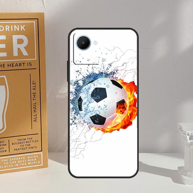 Чехол Fire Football Soccer Ball Для Realme 14 11 10 12 13 Pro Plus GT 7 5 Pro GT 6 6T C67 C61 C53 C51 C21Y C25S C75 C55