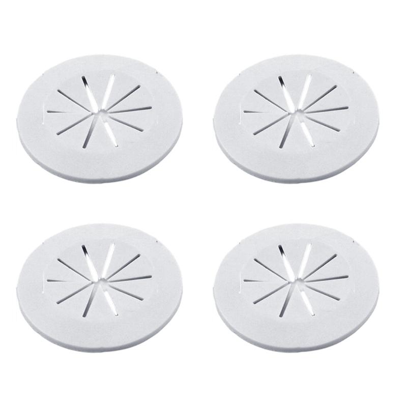 4 Pieces Adhesive Cable Hole Protectors PVC Desk Wire Concealers Cable Management for Cabinet Tabletops Cord Cover