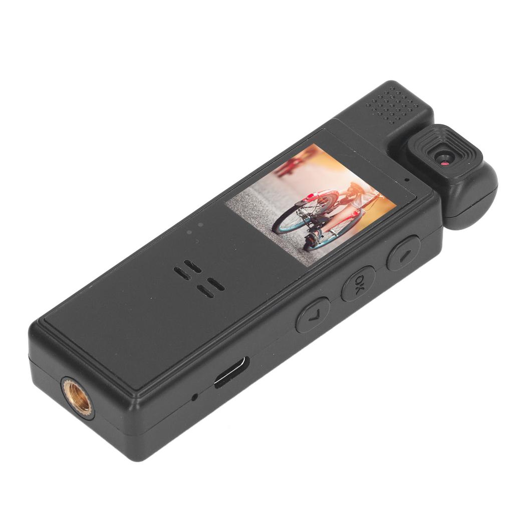 Cycling Recorder 1.3 Inch Color Screen Backclip Sports Camera 180 Degree Rotatable Angle Built In Battery