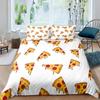 Комплект постельного белья с изображением пиццы, комплект постельного белья в деревенском стиле с изображением фруктов и овощей, 3 предмета для детей и подростков, декор спальни, постельное белье с изображением вкусной еды