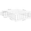 VidaXL Chenil Argenté 25,41 m² Acier Enclos pour Chiots Cage Chiens Extérieur 3082246