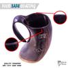 Viking Drinking Horn Mug | Authentic Medieval Beer Horn Tankard |  Capacity Horn Cup/Stein. (Mjolnir, Polished)