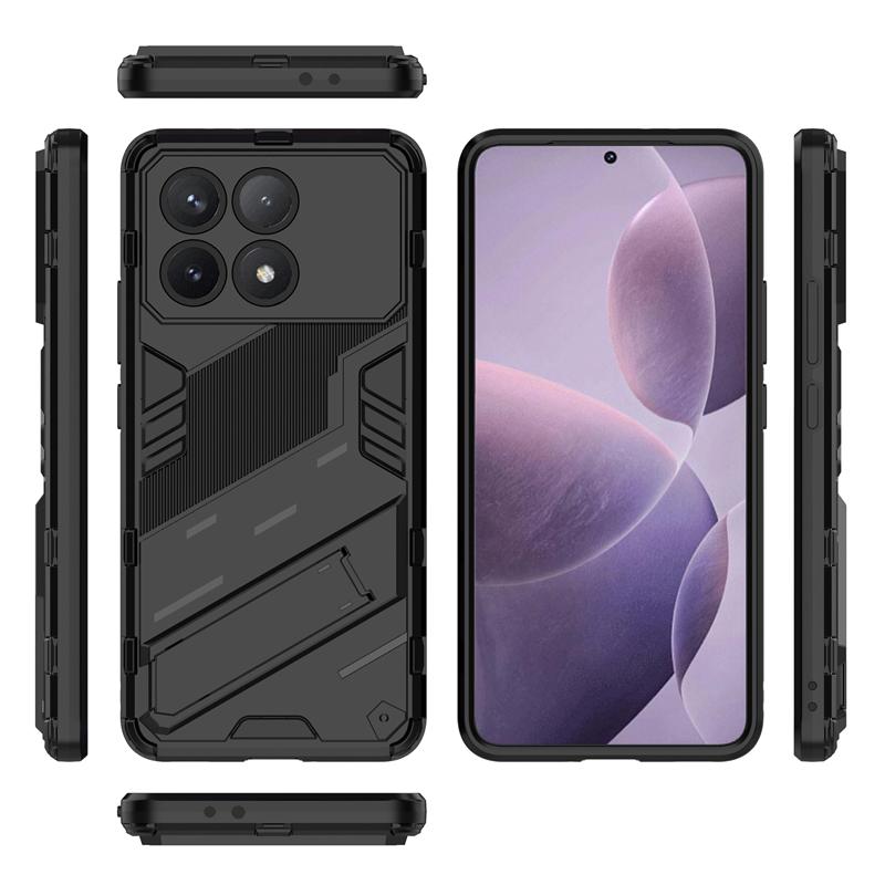 Чехол-держатель для Xiaomi Poco X6 Pro Чехол для Poco X6 Pro Capas Чехол-бампер для задней панели телефона с подставкой Противоударный чехол Poco X6 Pro Fundas