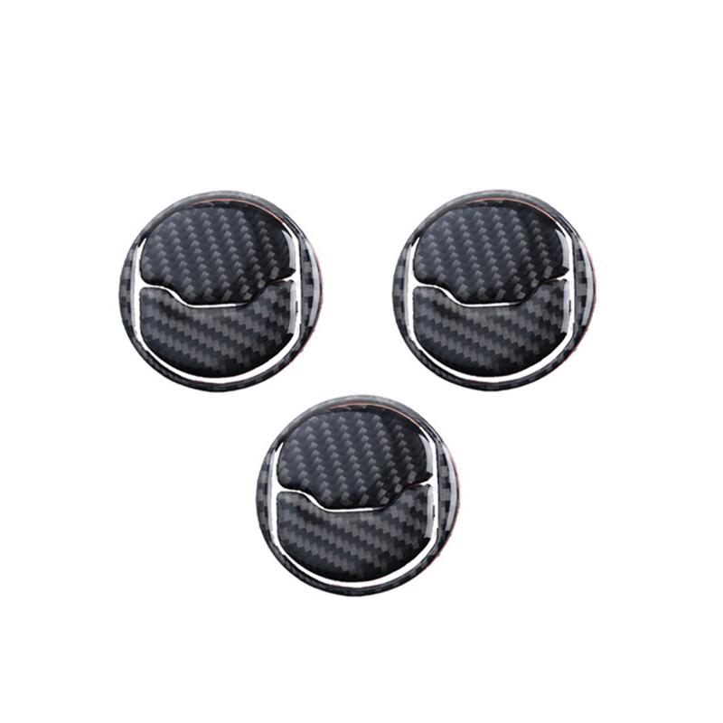 Центральная розетка кондиционера из углеродного волокна для Ford Mustang, наклейка на рамку переменного тока 2015 2016 2017 2018 Авто