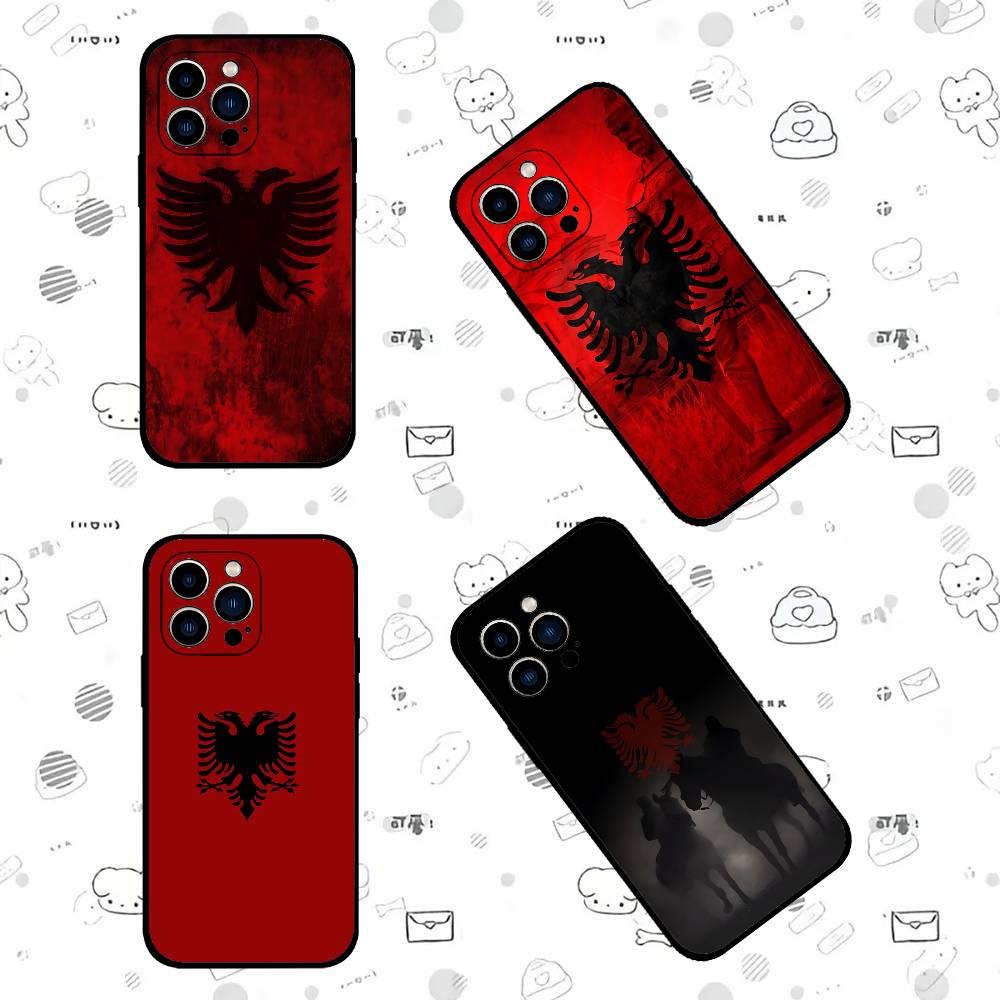 A-Албания F-Флаг Чехол для телефона для IPhone 17/16/15/13/14 Pro Max/ 11Plus/X/Xr/Xs Max/12mini