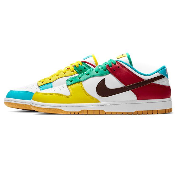 Nike Кроссовки Dunk Se 'Free.99' из синтетической кожи, низкие, для скейтбординга, Белый Красный Синий, Унисекс CZ2496-100