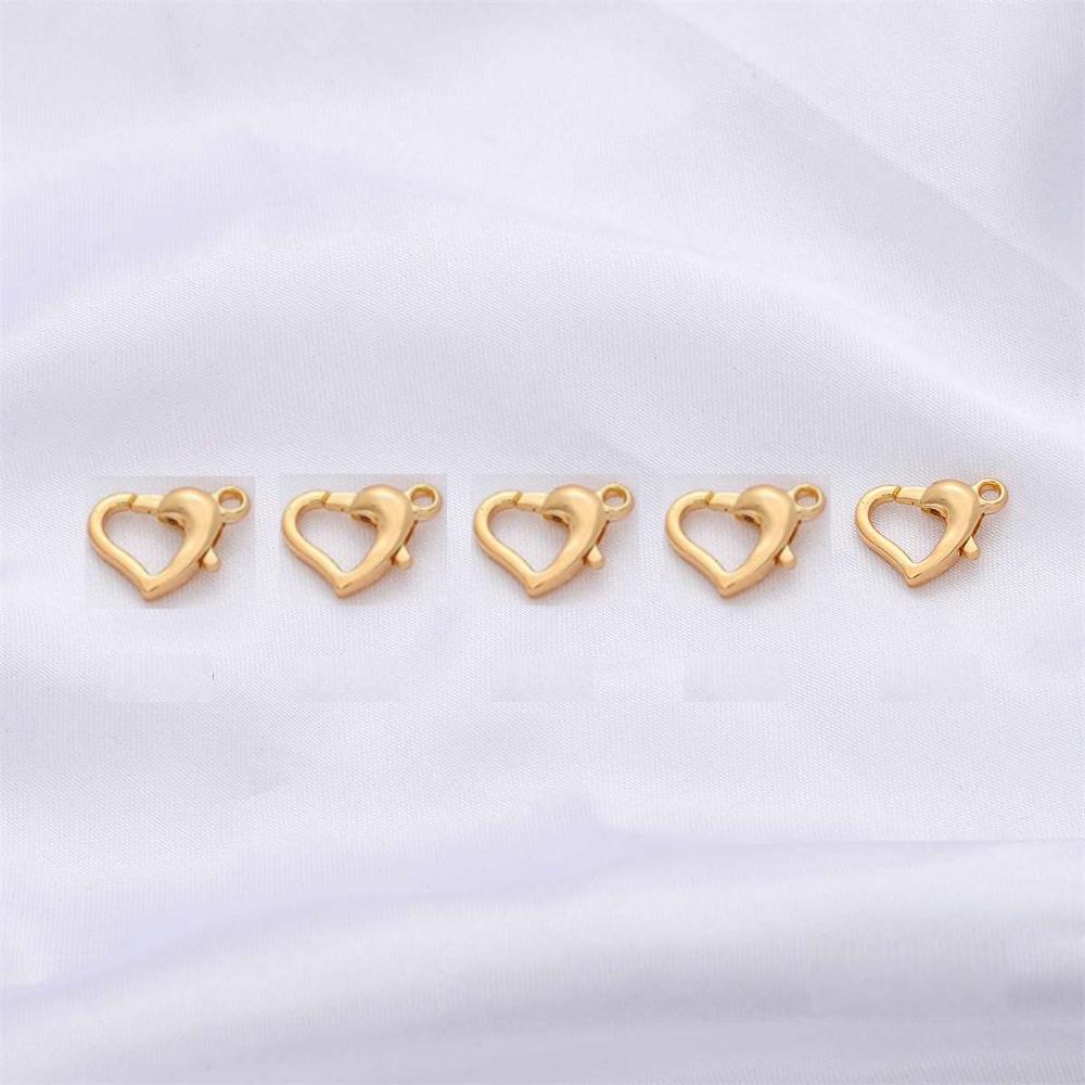 Набор из 10 медных лобстеров в форме сердца для изготовления украшений своими руками, разных цветов