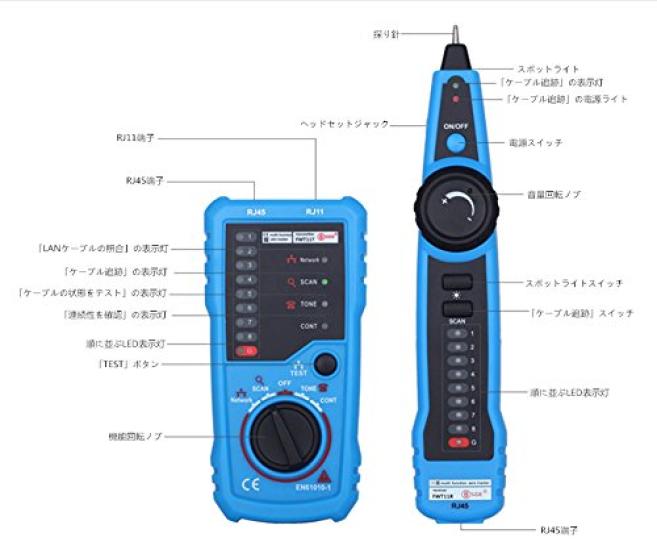 Bside FWT11 Тестер кабеля RJ45 RJ11 Синий [Товар]